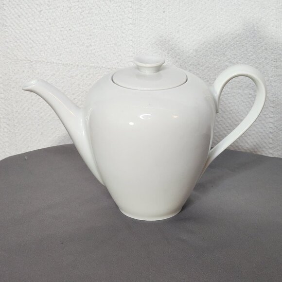 R KPM Krister Germany White Pattern KPM132 Porcelain Coffee Pot 1952-1965 MCMod - Picture 14 of 16